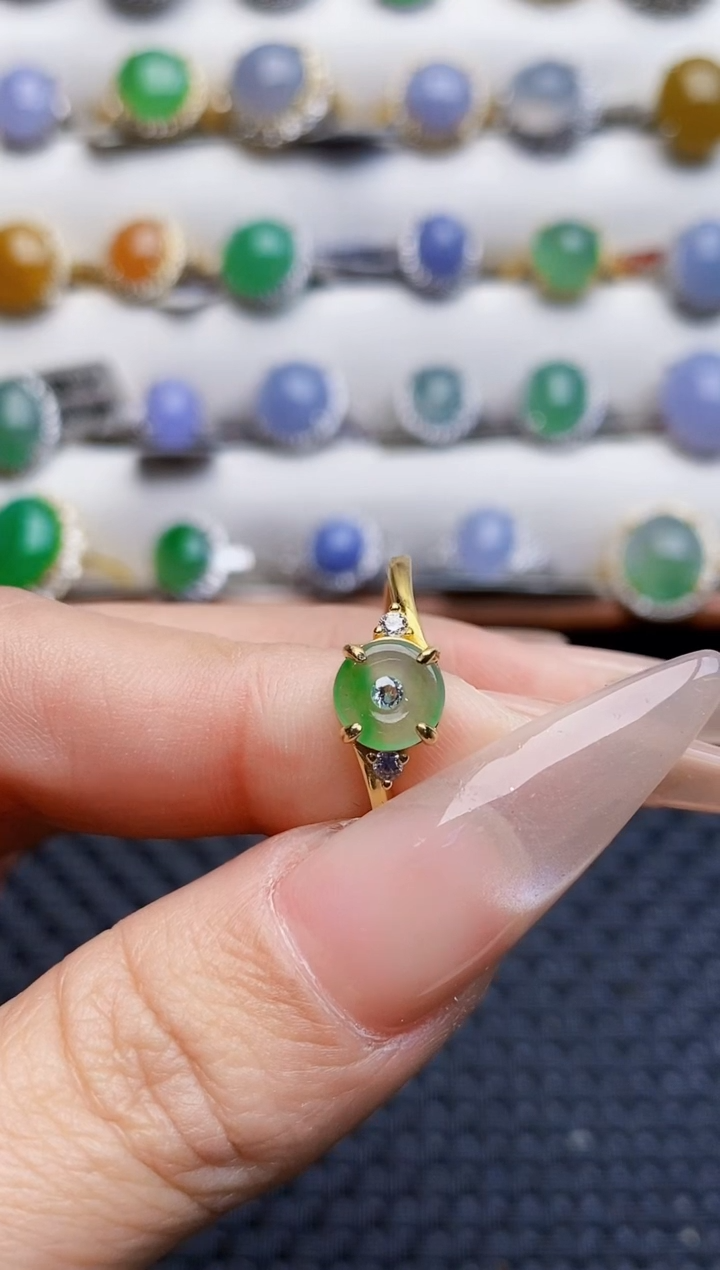 银S925镶嵌戒指翡翠➳****｡2038