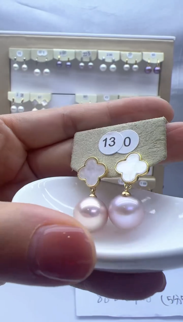 【闪购商品】淡水珍珠耳饰银S925镶嵌130