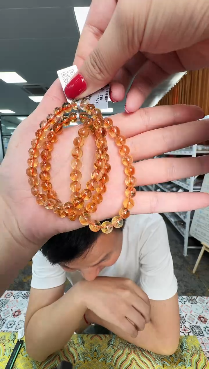 水晶手链未镶嵌6235CK 约7mm多样式发一件