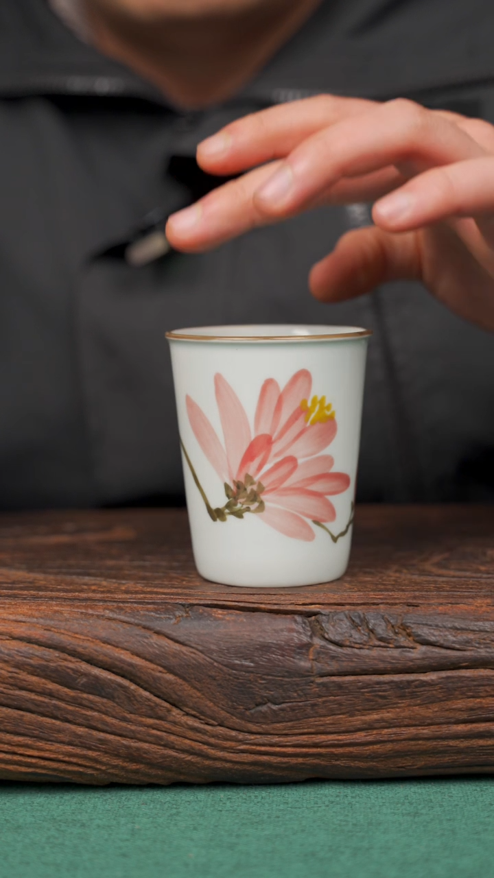 【闪购商品】瓷片15景德镇杯釉下手工手绘瓷器