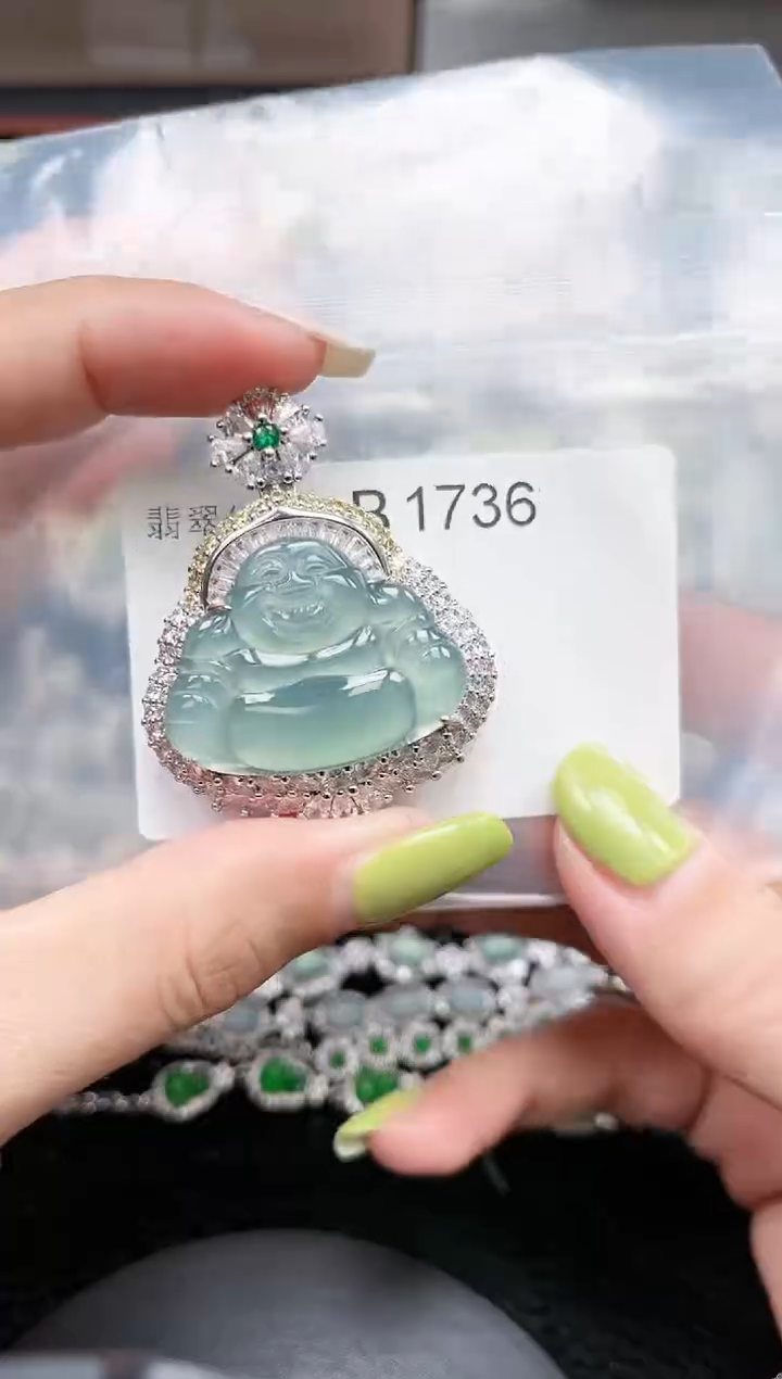 【闪购商品】翡翠颈饰未镶嵌赠皮绳1736