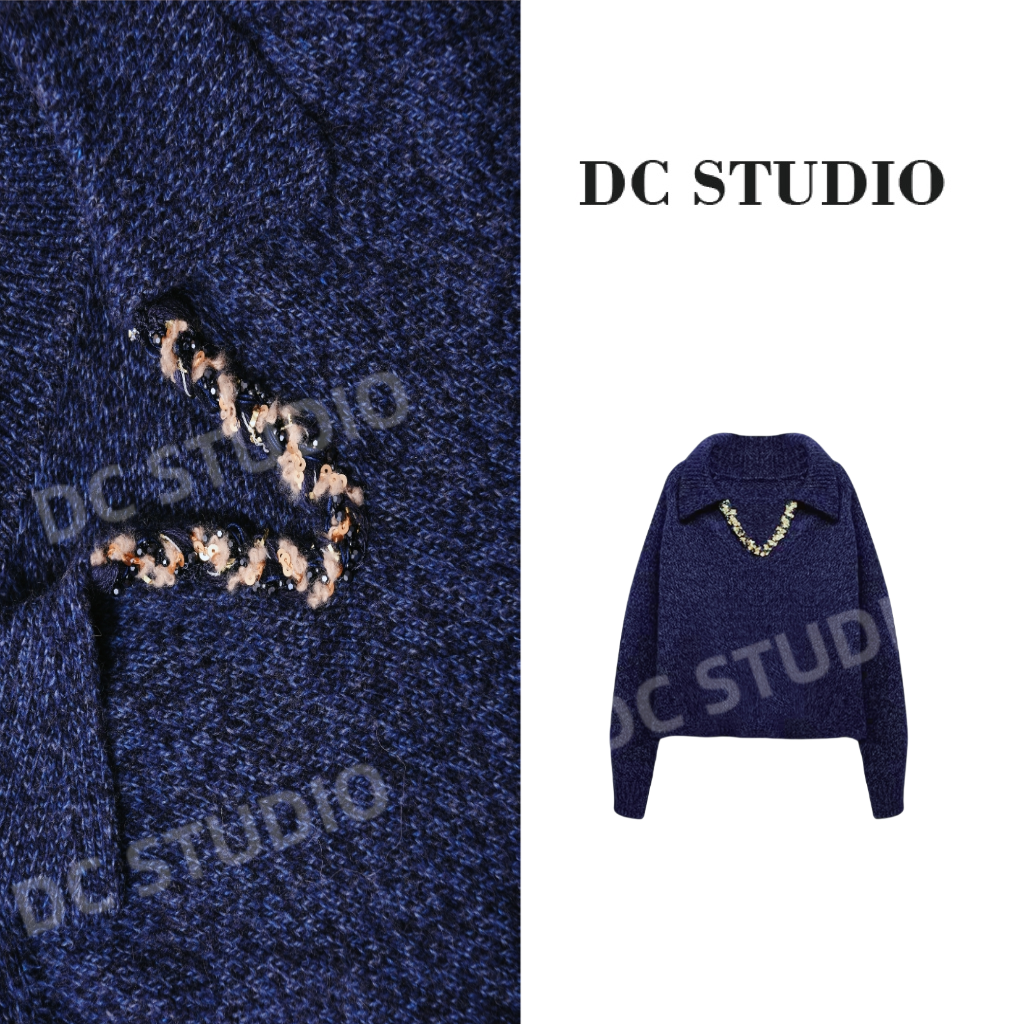DC STUDIO【璀璨】秋冬羊毛兔毛保暖休闲极简加厚百搭毛衣女装