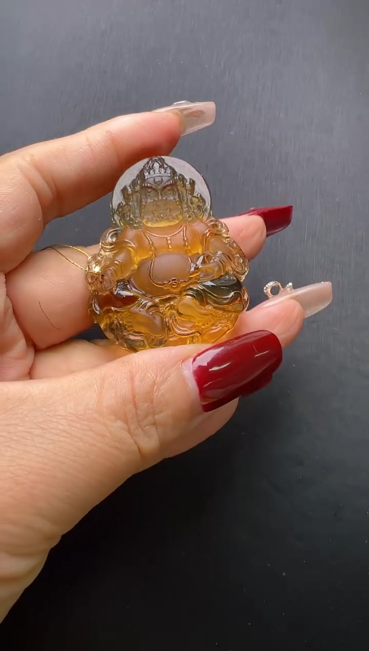 【闪购商品】水晶吊坠未镶嵌黄水晶黄财神吊坠 JP38132