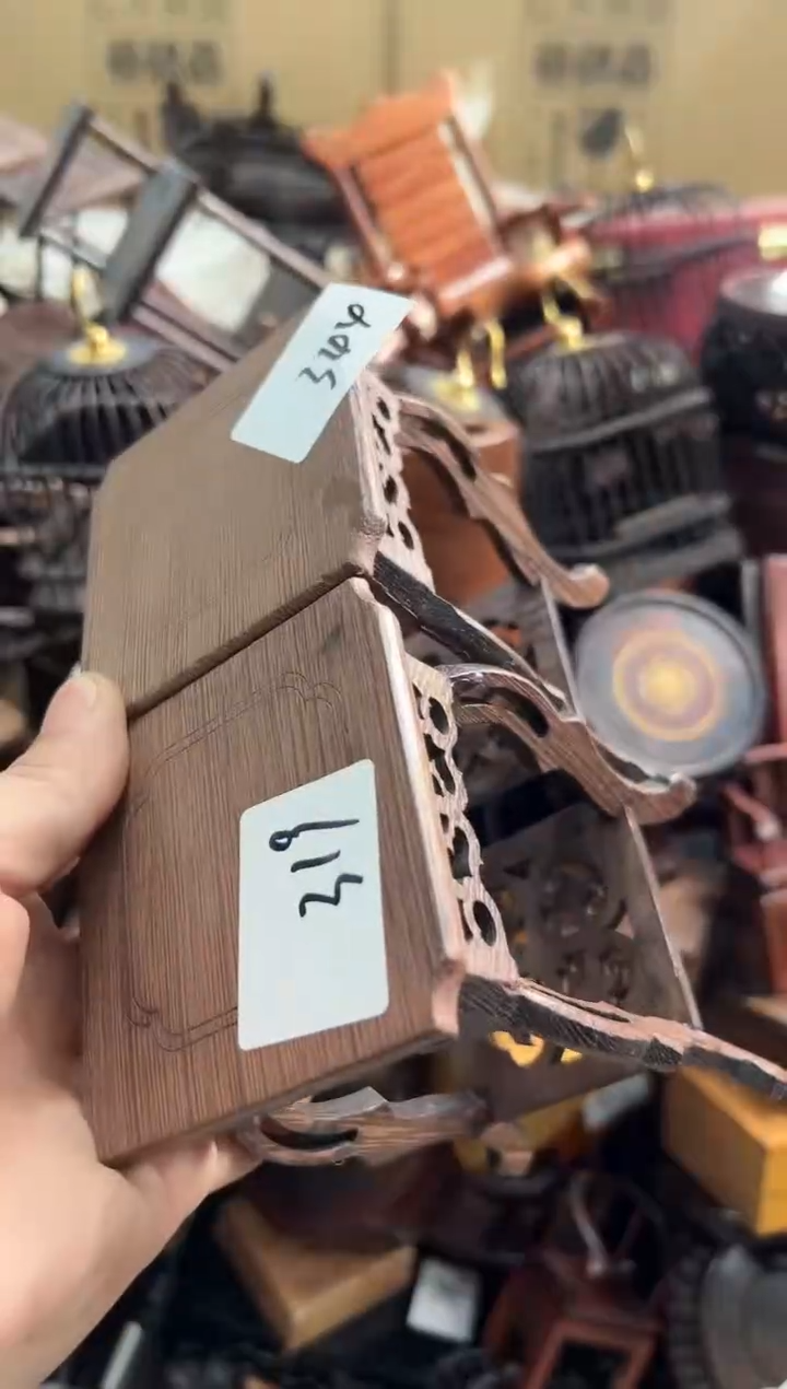 【闪购商品】木361瑕疵底座花架摆件处理2个