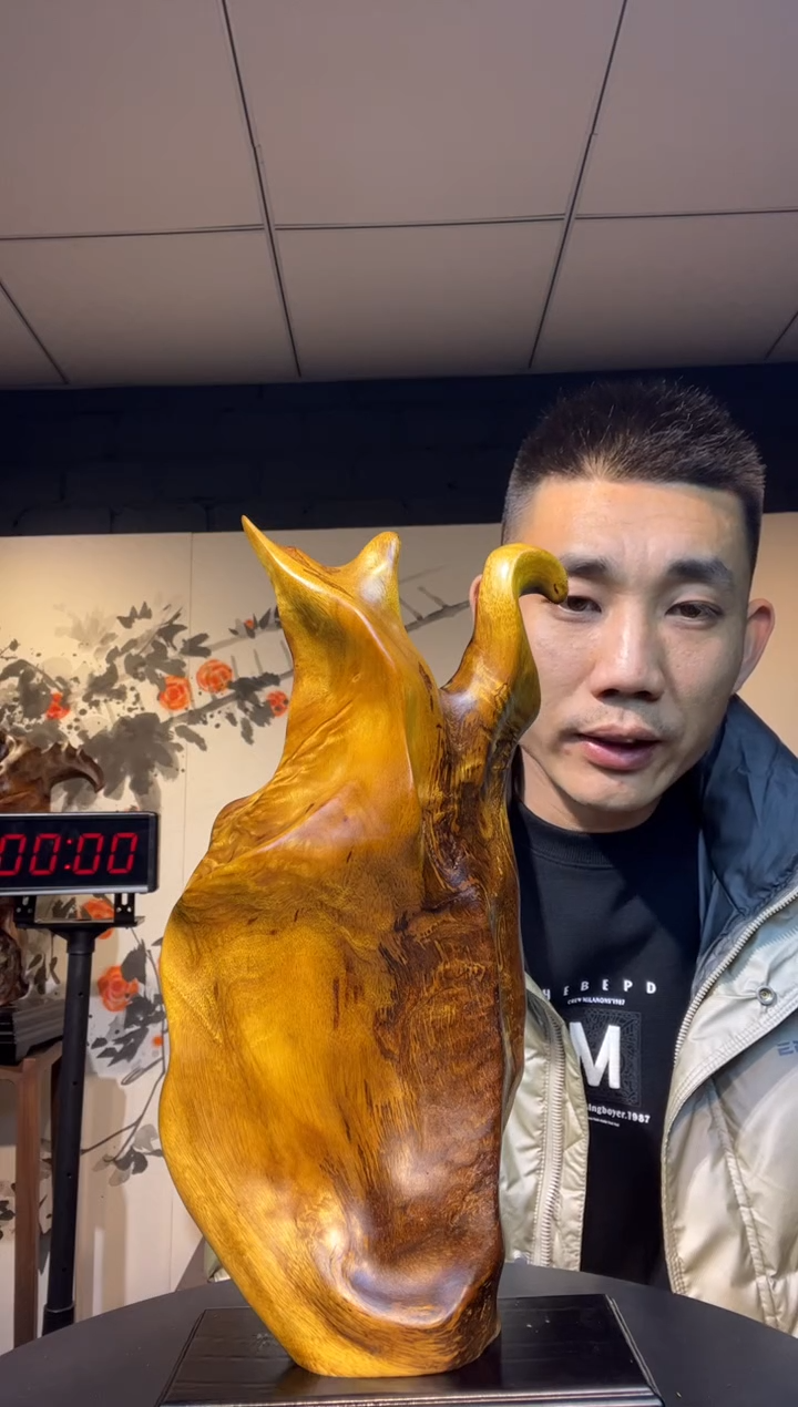 【闪购商品】金丝楠木雕金丝楠木工艺品摆件
