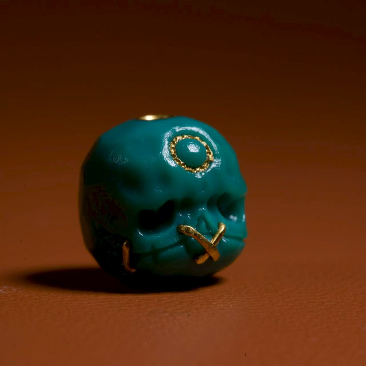 绿松石雕刻件阿呆尺寸9.55*9mm