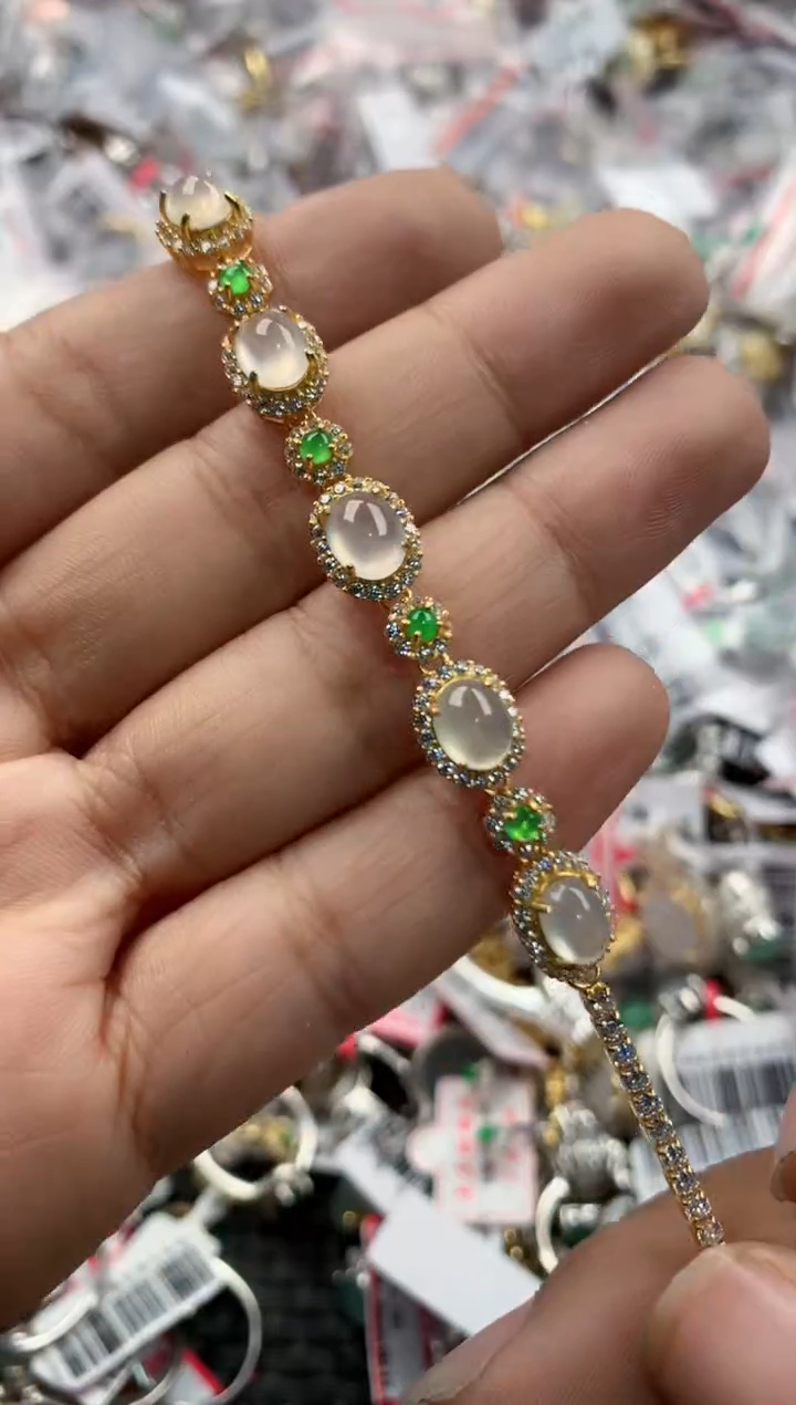 银S925镶嵌戒指翡翠11             6