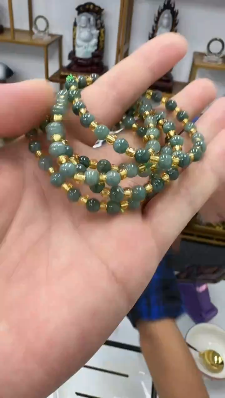 未镶嵌手链翡翠2512190003a5 翡翠蓝水手链