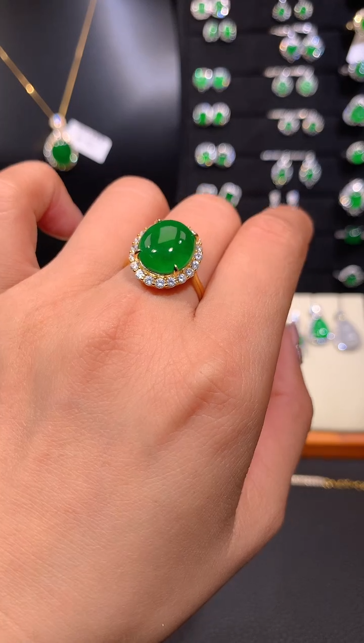 【闪购商品】翡翠戒指银S925镶嵌多样性