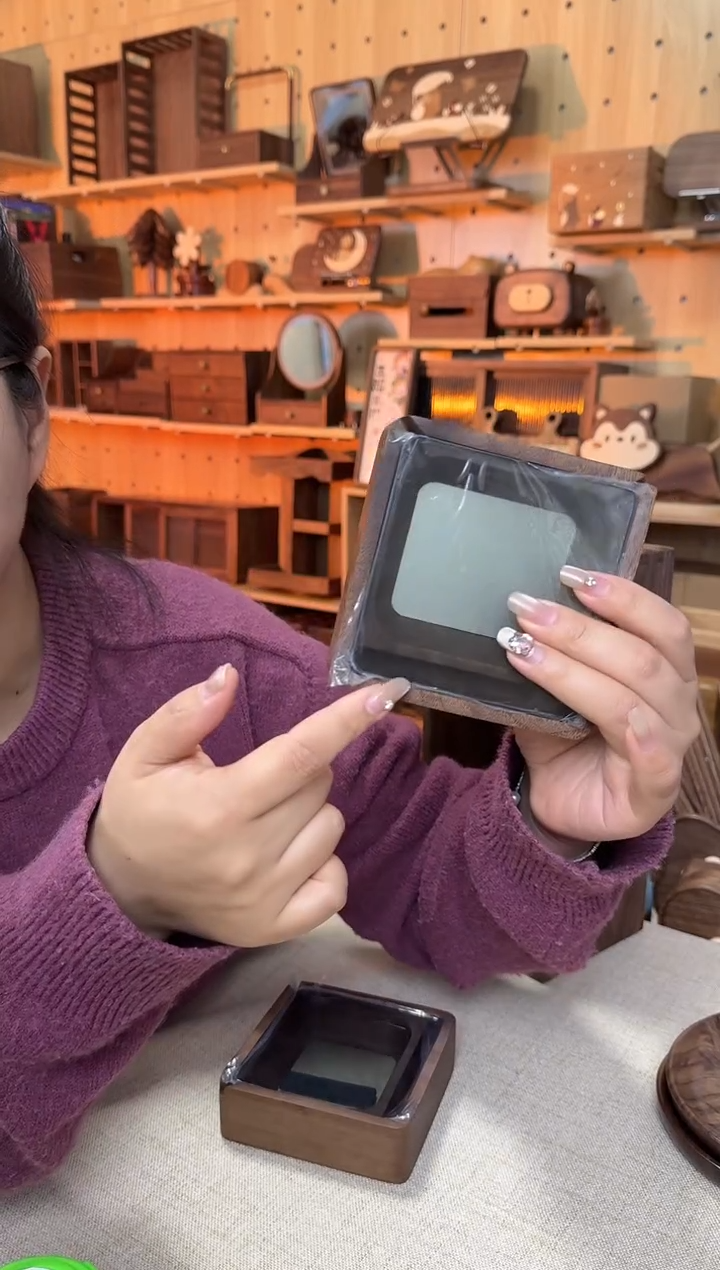 木北美黑胡桃玻璃款烟灰缸