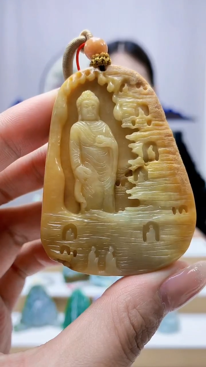 未镶嵌定制翡翠4812MM-毛货挂件5