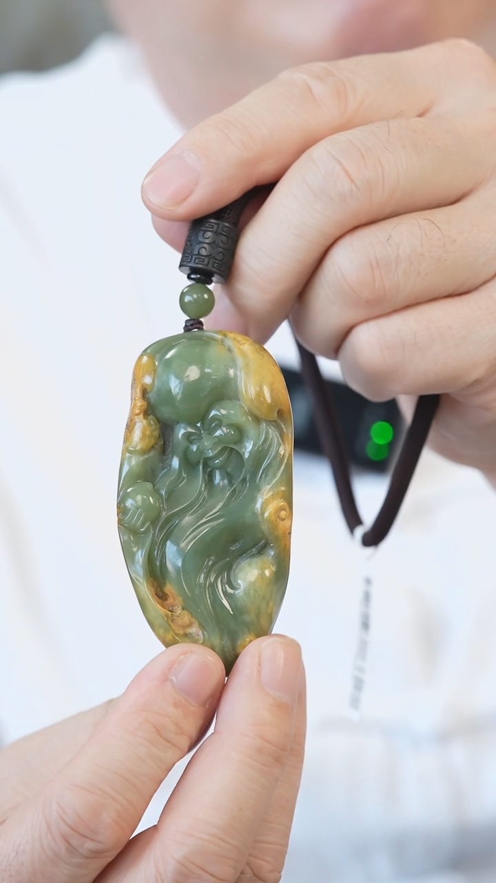 【闪购商品】岫岩河磨玉（透闪石质玉）手把未镶嵌寿星公