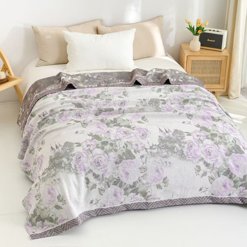 天然罗布麻纱布床盖--昙花一现200*230