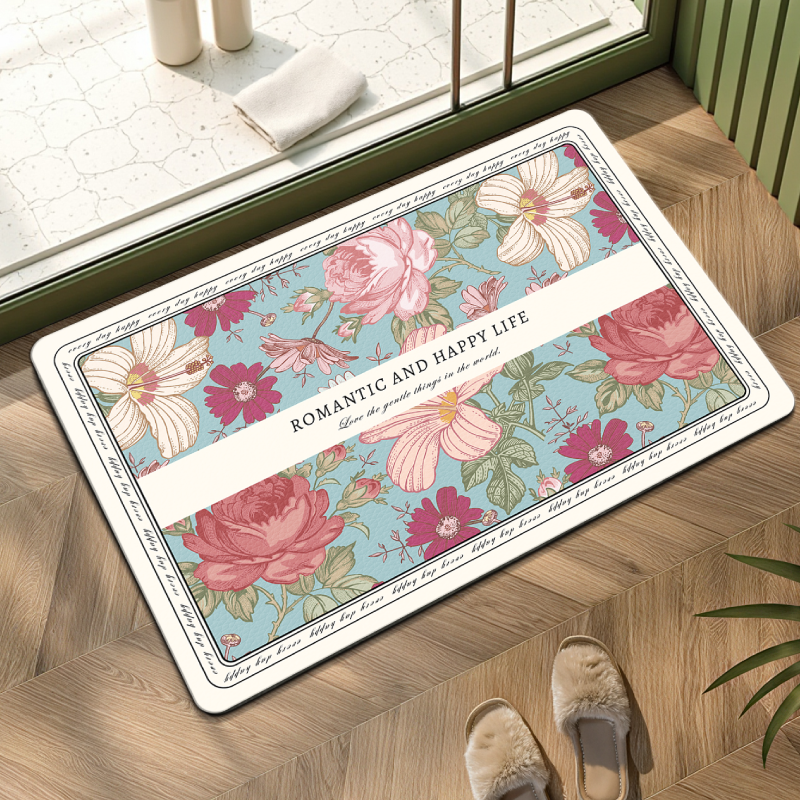 韩系pu革吸水防油防滑耐脏免洗可剪裁卫生间多功能地垫