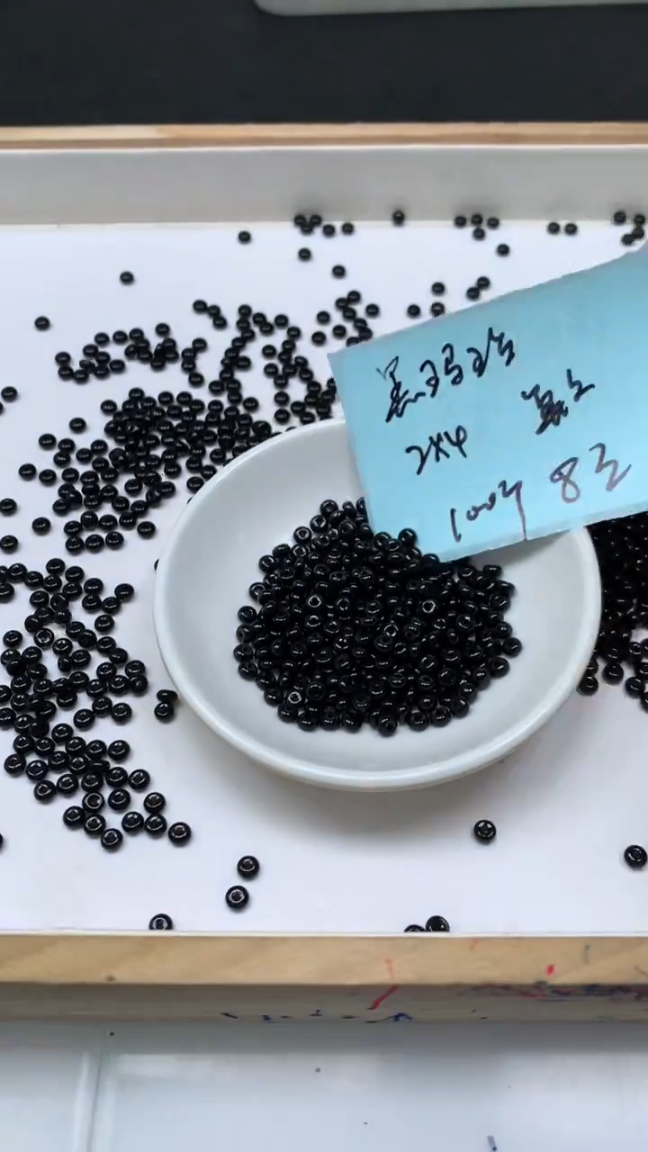 未镶嵌散珠玛瑙/玉髓A1938 黑玛瑙算盘2*4mm100颗8元