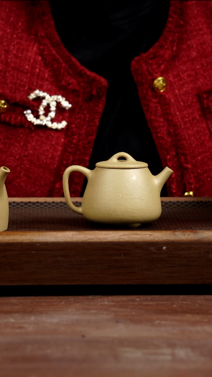 茶壶紫砂梨皮绿高瓢150CC