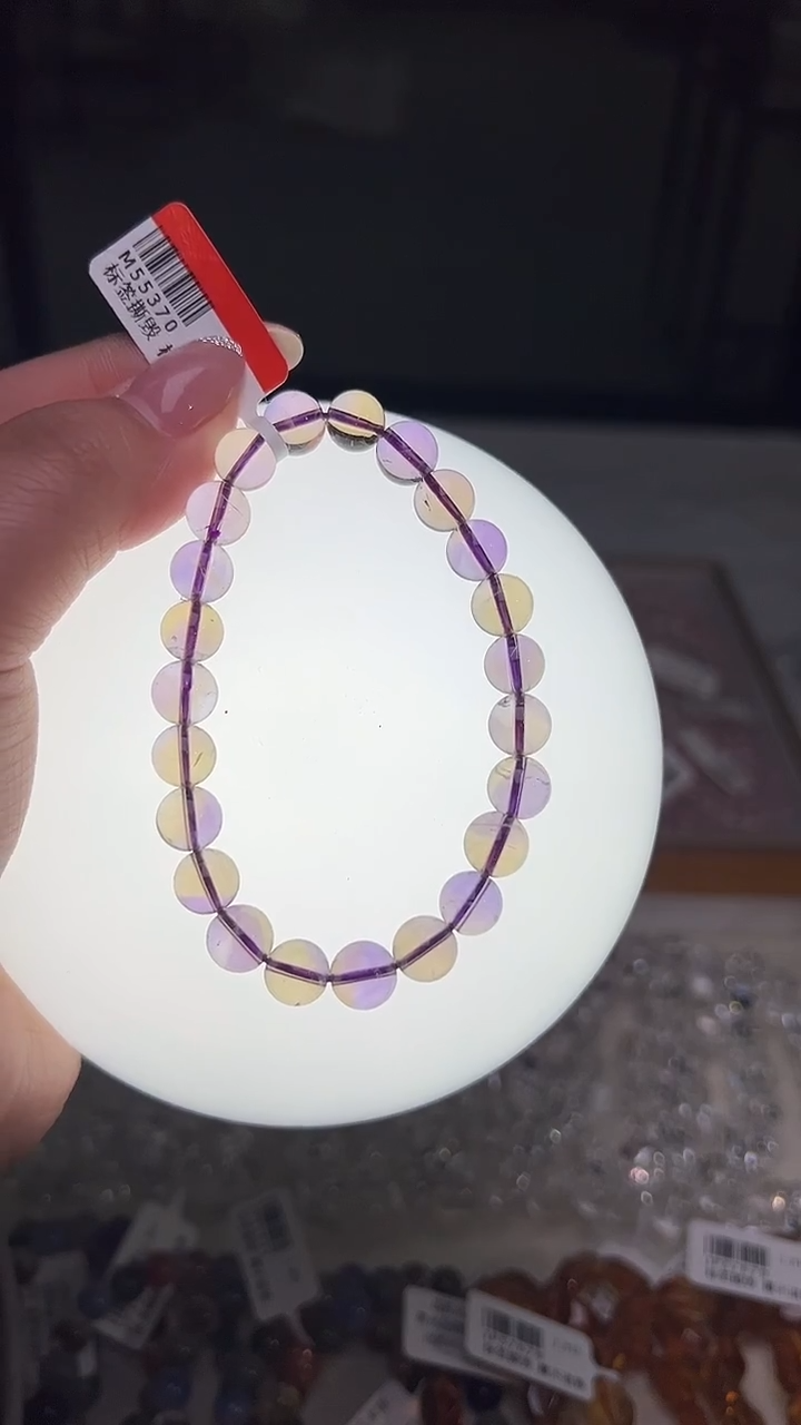 未镶嵌手串水晶紫黄晶手串8m+ M55370