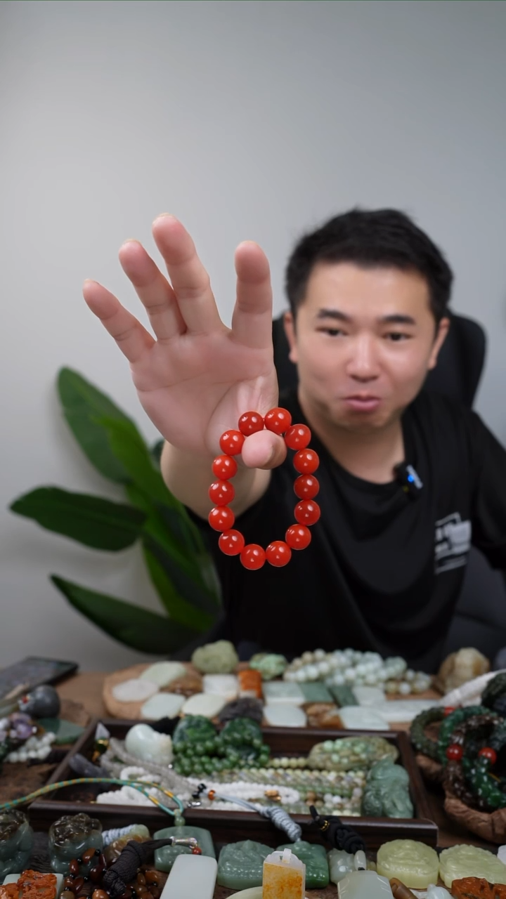 玛瑙/玉髓手链合金南红