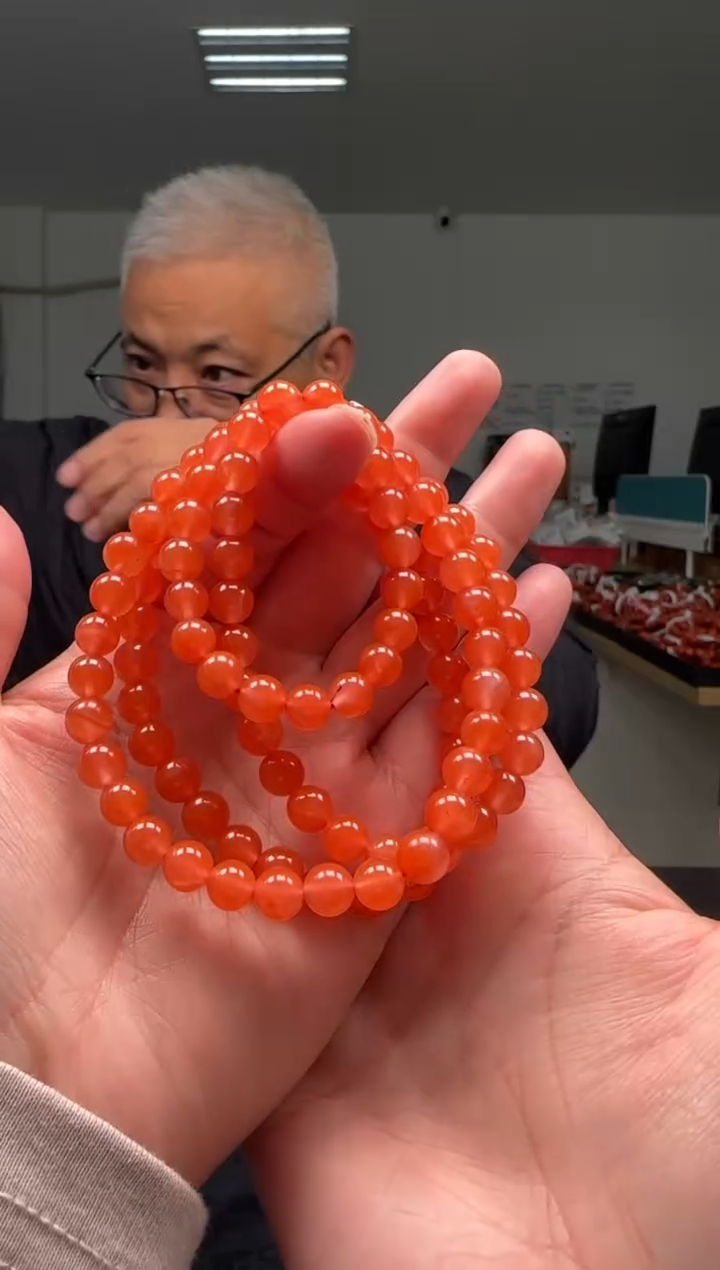 【闪购商品】南红玛瑙7mm保山珠链圆珠未镶嵌多样性发一件