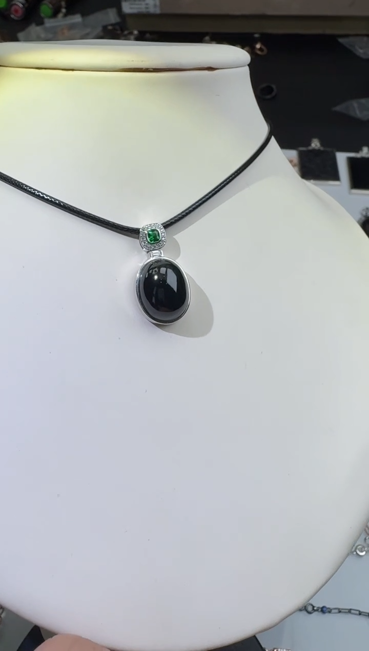 【闪购商品】翡翠颈饰银S925镶嵌00061492