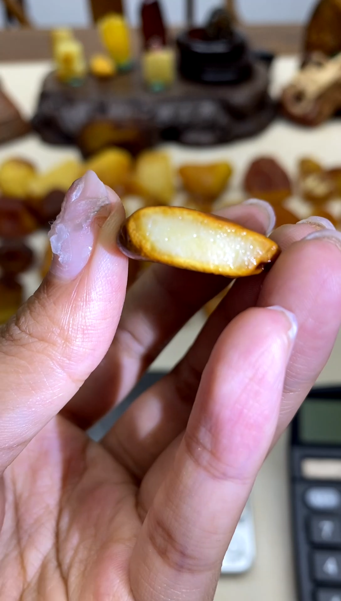 琥珀未镶嵌珠宝奇石天然琥珀蜜蜡原石