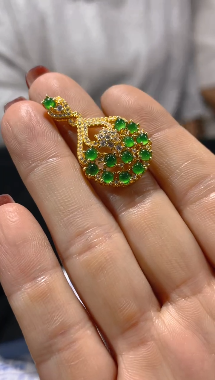 【闪购商品】翡翠耳饰未镶嵌天然A货翡翠多样性发货拍一发一