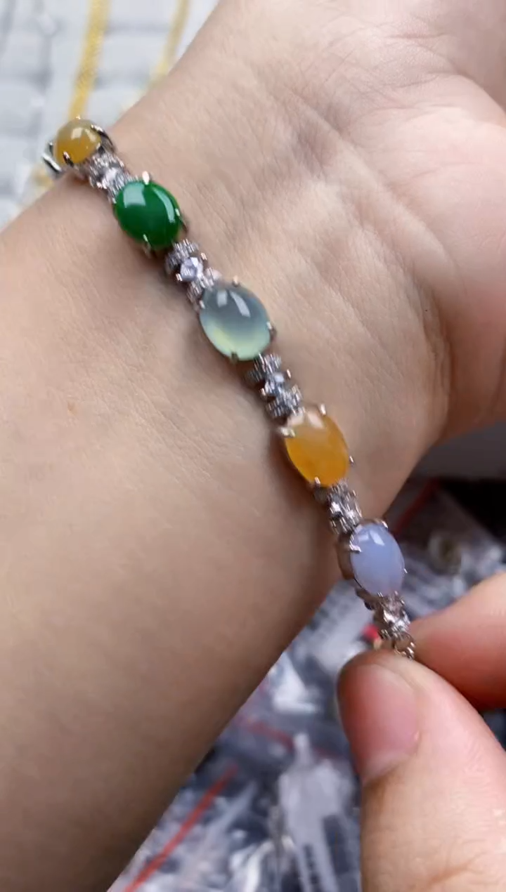 翡翠戒指银S925镶嵌4444    1