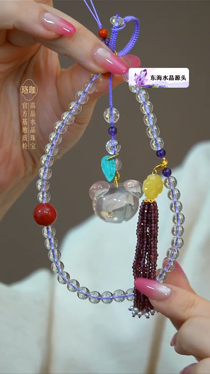 颈饰银S925镶嵌水晶水晶925银挂饰