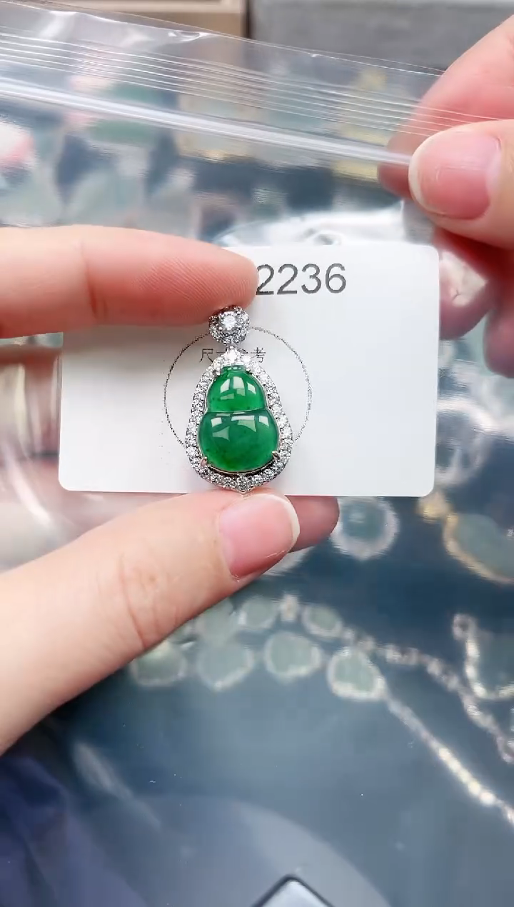 【闪购商品】翡翠颈饰未镶嵌2236赠皮绳