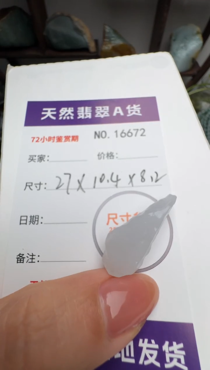 翡翠未镶嵌颈饰原石16672