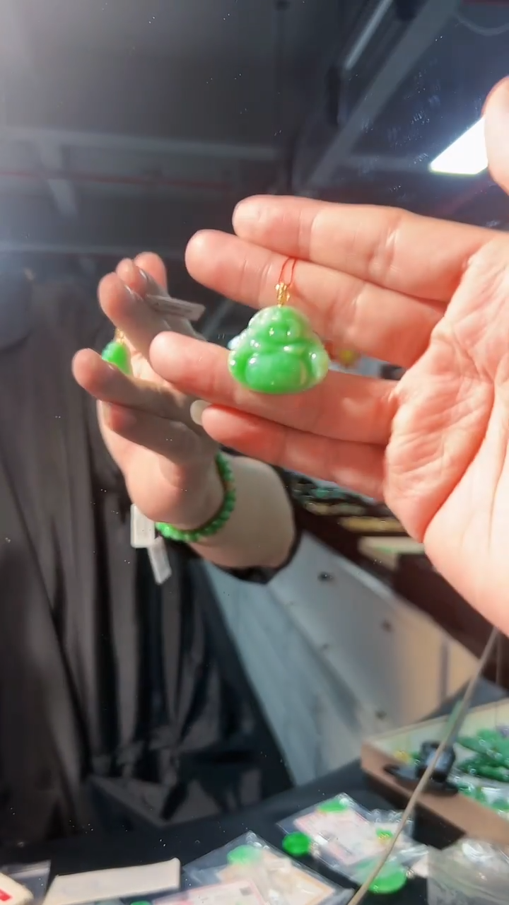 【闪购商品】翡翠颈饰18K金镶嵌缅料A货/支持复检/一件