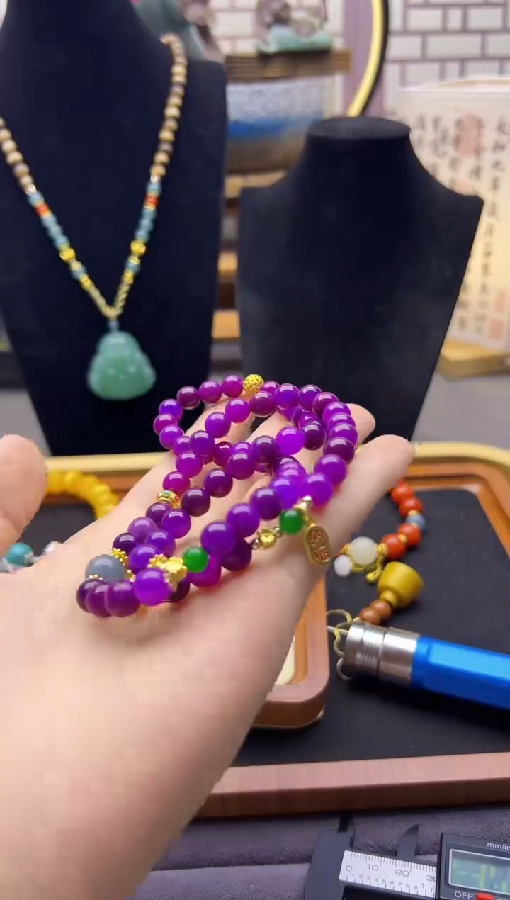 14K金镶嵌苏纪石（舒俱来）手链S512