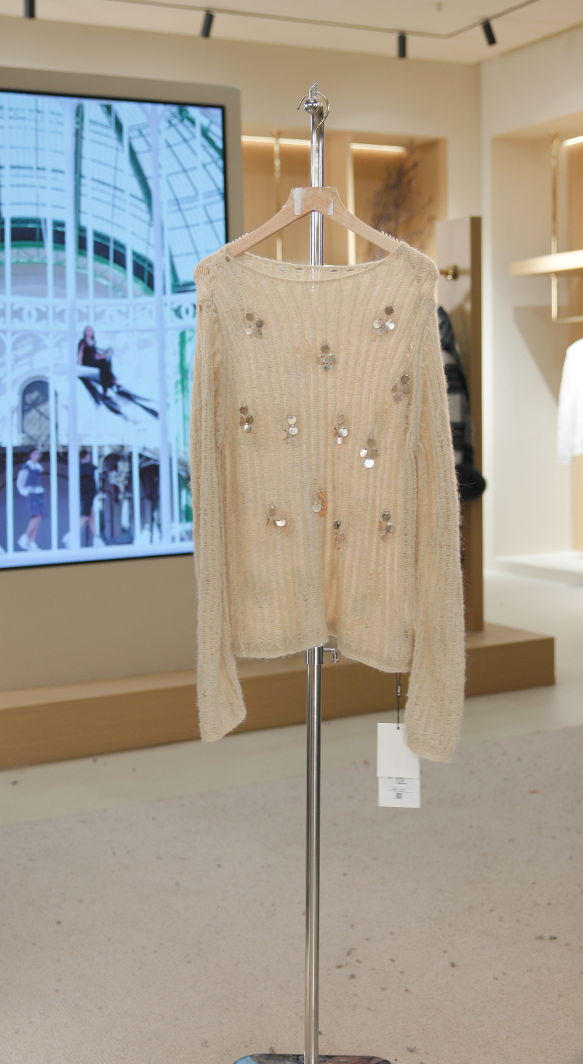 801-25817卡其    秋冬休闲风毛针织上衣女百搭