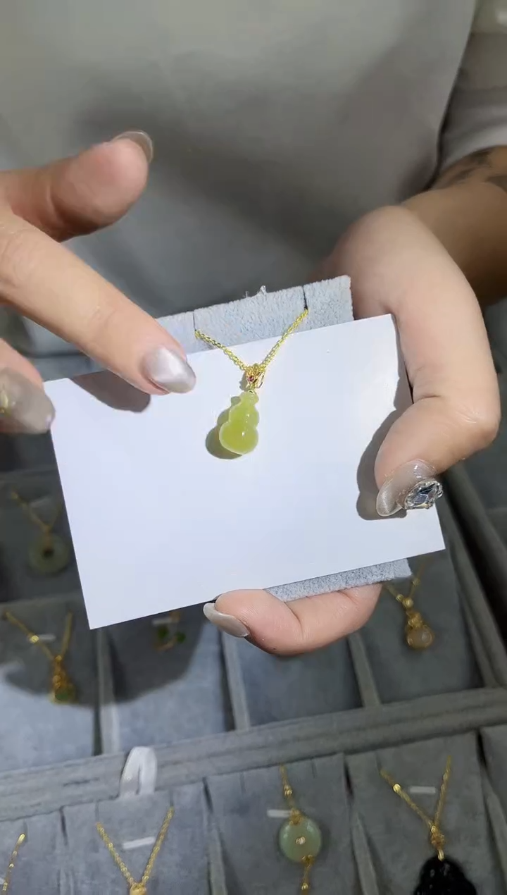 【闪购商品】和田玉吊坠银S925镶嵌31254多样性发其一