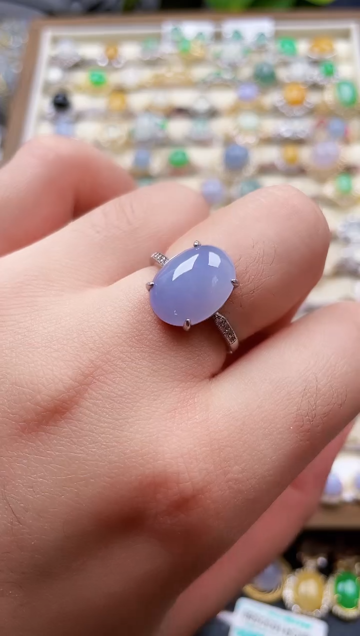 银S925镶嵌戒指翡翠35