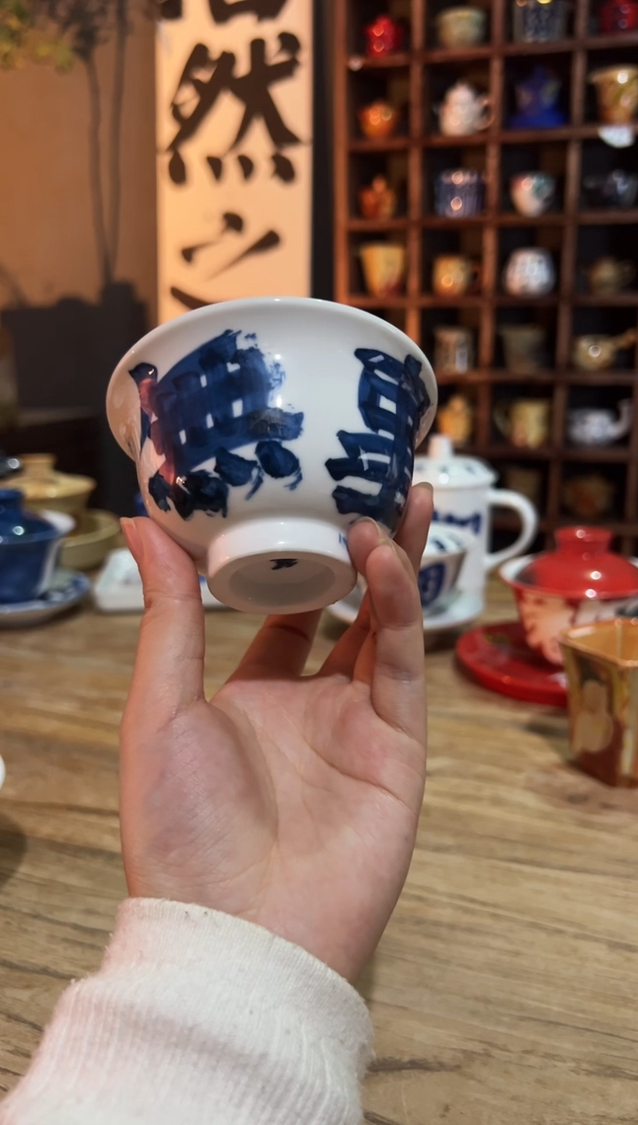 观云听雨原创手绘茶具