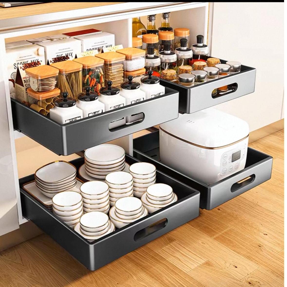 【库存】抽屉式置物架免打孔（43*35*8）