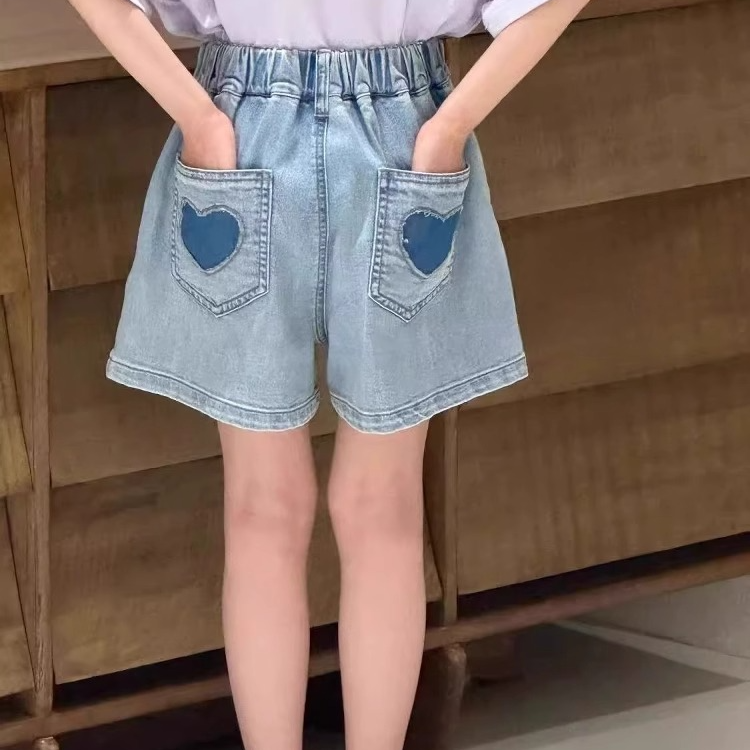 女童牛仔短裤2025夏装新款洋气潮流短裤 K25240
