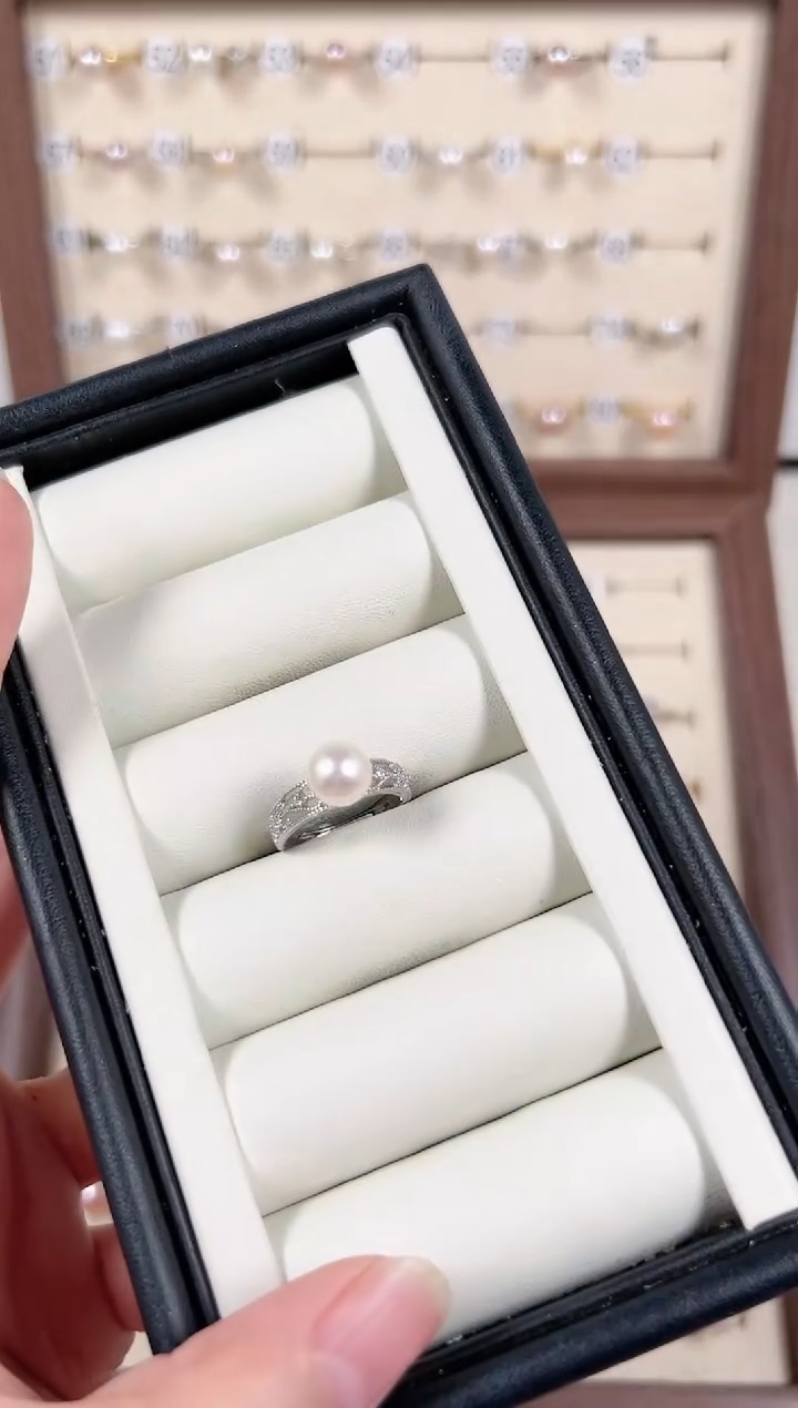 【闪购商品】淡水珍珠戒指银S925镶嵌33号