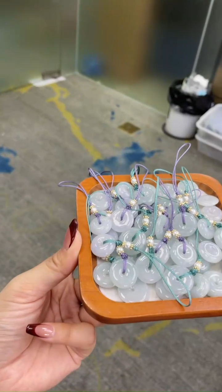 吊坠(不含链)未镶嵌翡翠平安扣钥匙挂  多样性发货发一件