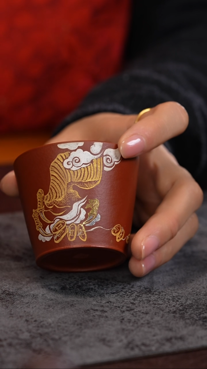【闪购商品】紫砂茶杯龙爪钱主人杯