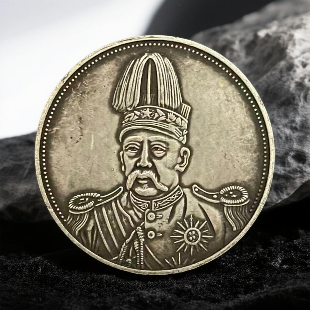 524【甄藏】精选手工复制仿古铜银复古纪念工艺摆件