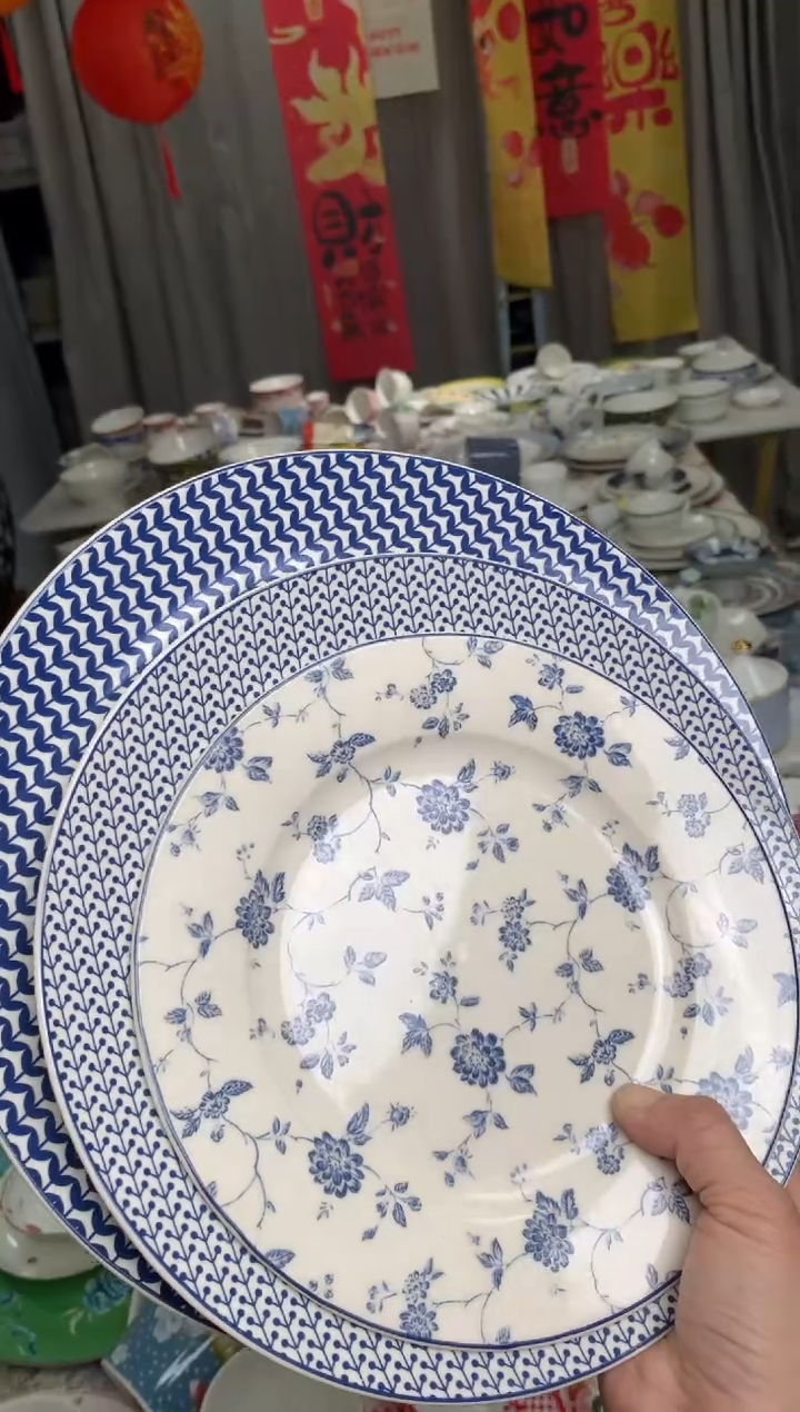 【闪购商品】瓷片陶瓷原单CC437餐具三件套