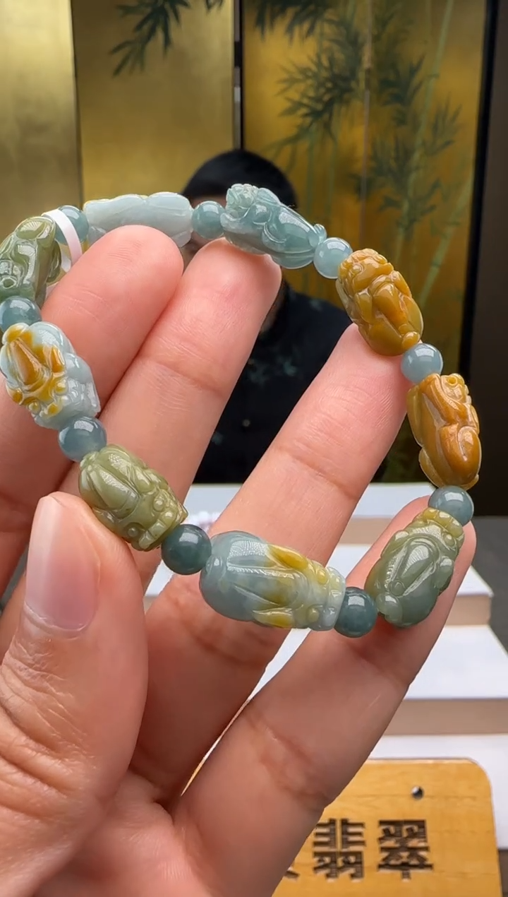 未镶嵌手链翡翠多样性发其一XM@@960Q3J07642