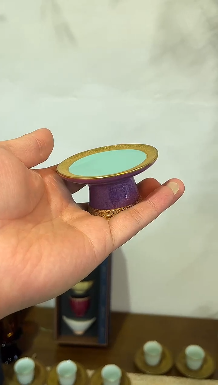 牛钧瓷描金盖置，直播间福利