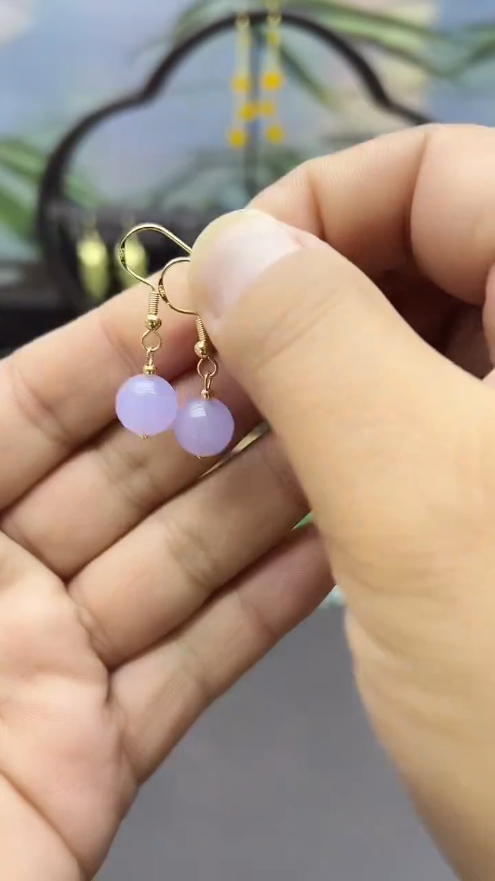 未镶嵌耳钉玛瑙/玉髓025