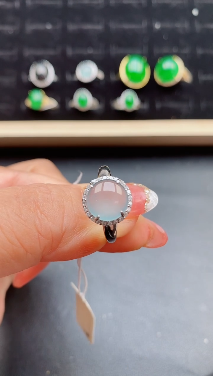 【闪购商品】翡翠戒指银S925镶嵌50850