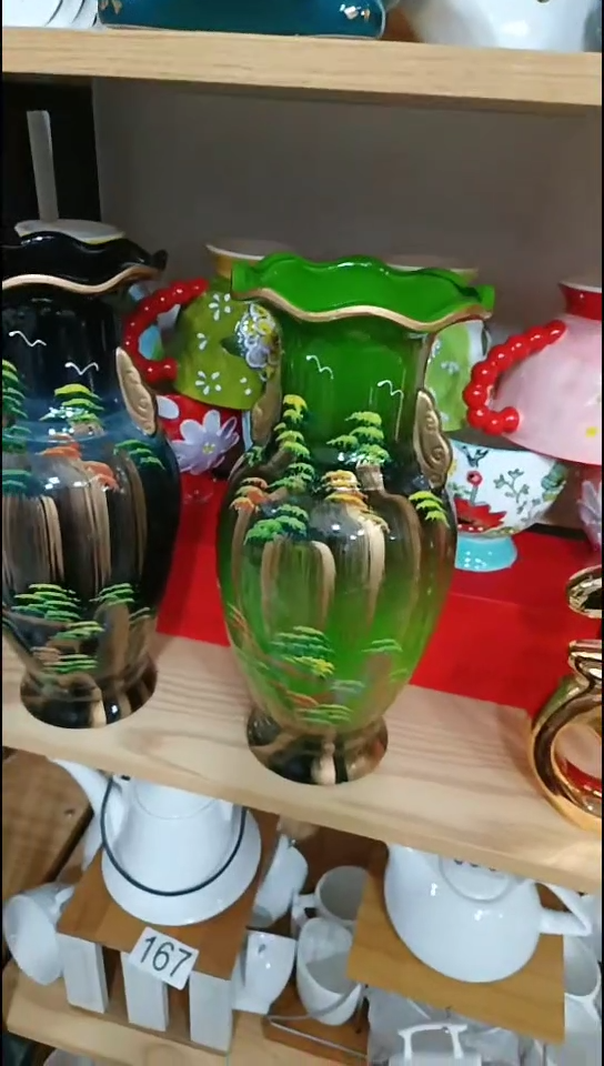 【闪购商品】陶瓷绿色花瓶