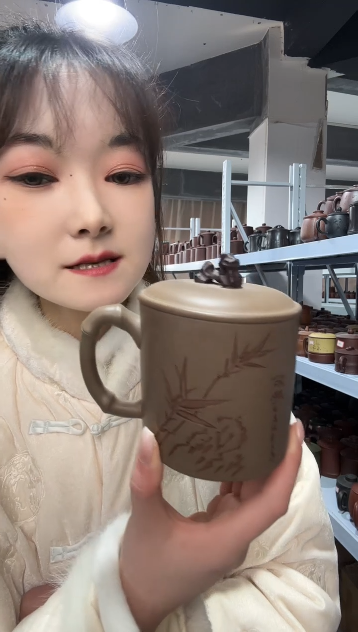 【闪购商品】紫砂盖杯紫砂盖杯太湖石