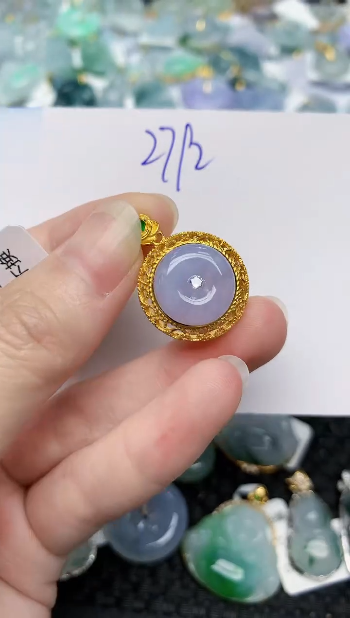 颈饰未镶嵌翡翠 天然缅甸A货翡翠百元以上9元证书费自理